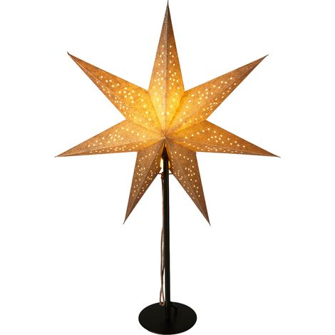 Papierstern auf Metallständer, beleuchtet, Ø 45 × 65 cm (1/5)