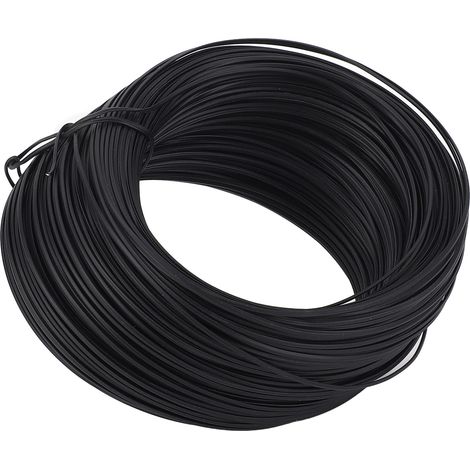 Fil de fer galvanisé et PVC pour ligature d'armatures, type plat 0,55, longueur 85 m, fil d'attache noir pour barres d'acier (1/5)
