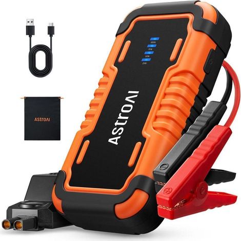 Starthilfe Powerbank 3000A für 10L Benzin/8L Diesel, 12V, mit LED-Taschenlampe (1/5)
