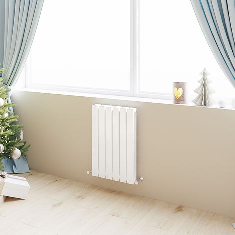 Acezanble Horizontal Flat Panel Radiator Central Heating Rad 600x408mm Double White