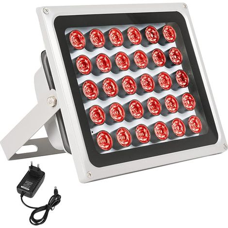 30 LED Infrared Lighting for CCTV, Quest 2, Quest 3 - 100m Range, Waterproof, Infrared Spot Light Auto On/Off, Includes 12V 2A Power Supply (1/5)