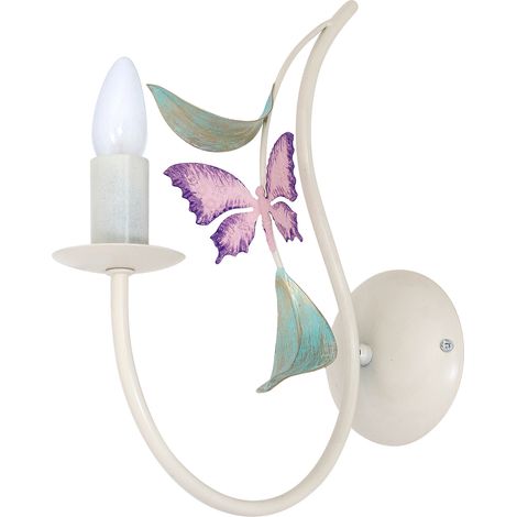 Applique candeliere Summer crema farfalla E14 15W Luminex