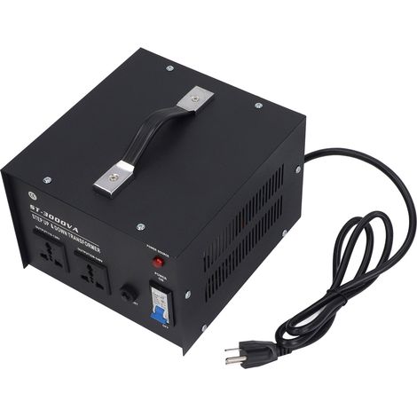 Transformateur de tension 3000W, convertisseur 110V-220V élévateur/abaisseur, 2 prises universelles, prise américaine, transformateur électrique pour voyage, 110V vers 220V et 220V vers 110V, puissanc (1/5)