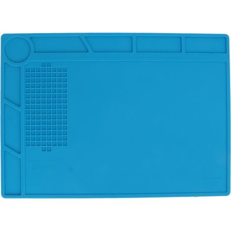 ViaGasaFamido Tampon de Soudage en Silicone Résistant en Chaleur Bleue pour L'entretien du PC du Téléphone, Réparer le Tapis sans Glisser pour le Travail de Soudage et L'organisation de Petits (1/5)