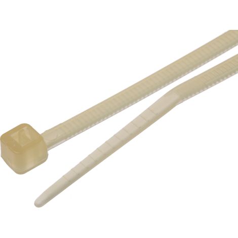 Serre-câble RS PRO Naturel en Nylon 66, 203mm x 2,5 mm ( Prix pour Sachet de 100 )