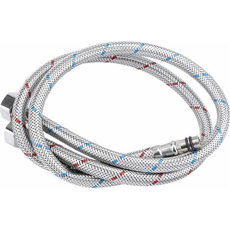 Raccord Flexible Pour Robinet - Tuyau D'Alimentation En Acier Inoxydable 304 - Résistant À La Chaleur Et Au Froid - Pour Robinet De Lavabo Cuisine Salle De Bain - 2 Pièces (1/5)