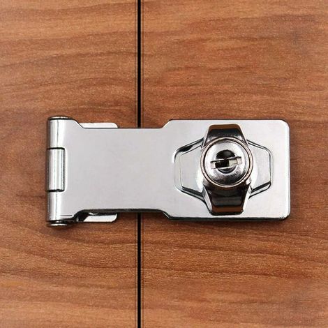 VURAHOME -Paquet de 2 fermetures à serrure de sécurité 3 IN pour service intensif Armoires à fermoir de porte Boîtes Verrouillage pour porte de meuble avec bouton rotatif et clé à 4 clés - chromé (1/4)