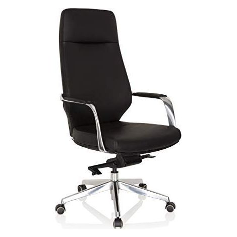 Fauteuil de direction / chaise bureau VELVET simili cuir noir hjh OFFICE