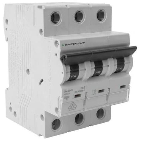 Interruttore automatico MCB 10kA 3P 63A C63A VDE Doktorvolt DV-3943