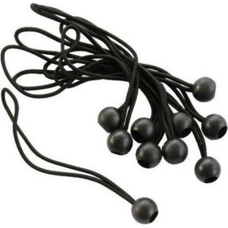 set of 10 elastic cords of 30 cm – with locking balls – made of waterproof fabric, for outdoor fixing. (1/5)