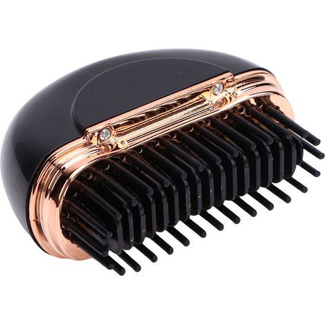 Brosse lissante sans fil à chauffage rapide rechargeable, lisseur et boucleur pour tous types de cheveux, noir (1/5)