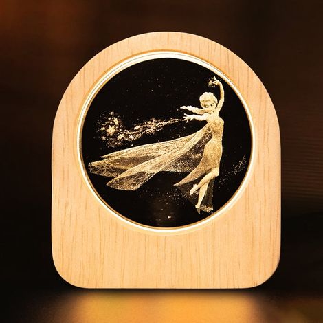 Boule De Cristal - Veilleuse 3D Gravée Au Laser - Décoration Intérieure Chambre Bureau - Modèle Galaxie - 1 Pièce (1/5)