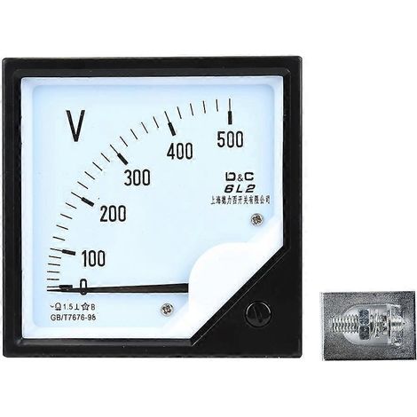 Quadratisches Panel-Spannungsmessgerät, analoges AC-Voltmeter 0-500V für elektronische Steuergeräte