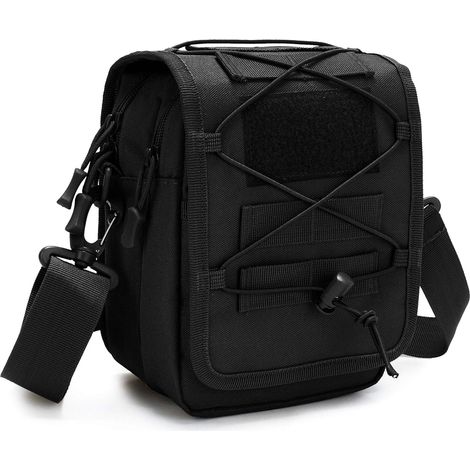 Sac messager tactique pour téléphone (noir) (1/2)