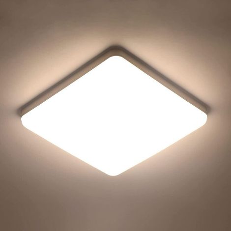 Plafonnier LED carré 36W – blanc naturel – Ultra-mince 4cm – Éclairage pour salle de bain, cuisine, chambre, couloir, garage