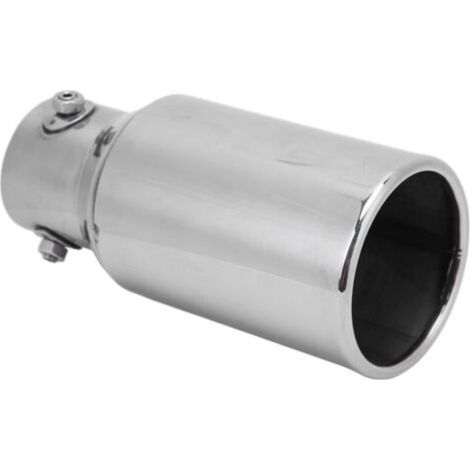 Embout d'échappement de voiture 60x89mm, en acier inoxydable, argent, poli, rond, universel, pour Automobiles (1/4)