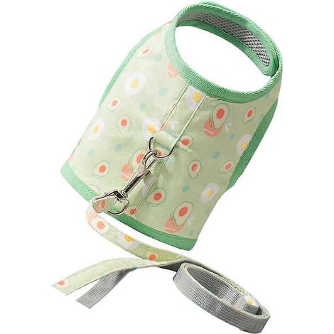 Arnés tipo chaleco para gatos con correa, color verde, 1 juego para un control cómodo. (1/5)