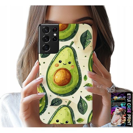 Custodia per Samsung Galaxy S21 Ultra - Simpatica custodia con avocado sorridente (1/5)