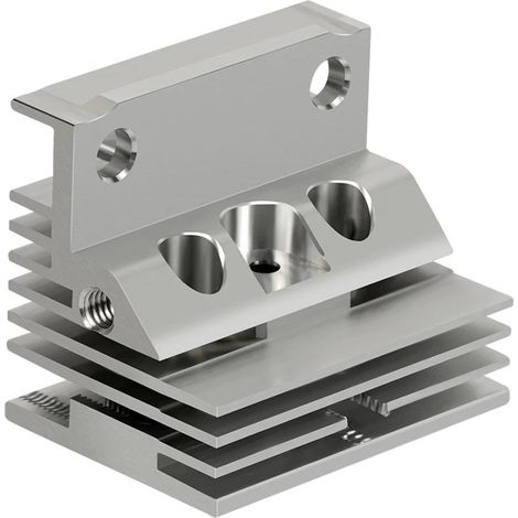 Dissipateur thermique bloc aluminium alliage pour Creality K1 K1 MAX imprimante 3D pièce refroidissement 28x24x20mm argent 1 pièce (1/5)