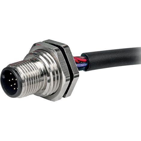 Connecteur pré-câblé RS PRO 12 conducteurs , M12 Mâle, 200mm ( Prix pour 1 )
