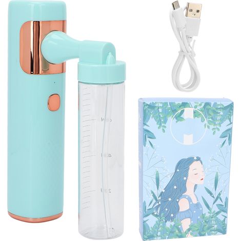 Petit pulvérisateur électrique rechargeable portatif vert, atomiseur manuel pour usage domestique (1/5)