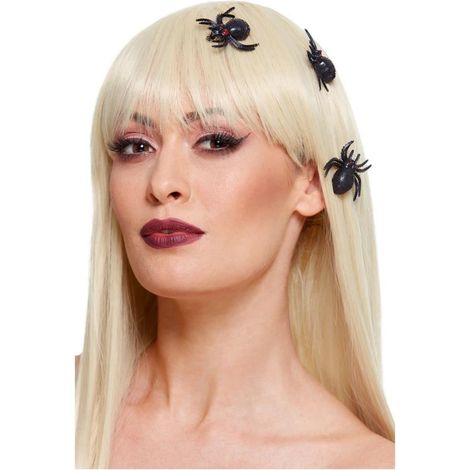Spider Hair Clips - Black - 3pcs - 52048
