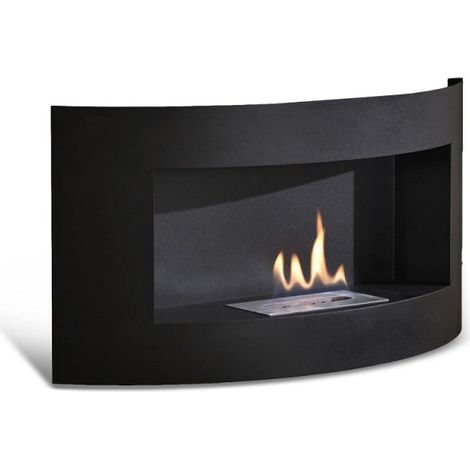 Biocamino de diseño de pared bioetanol negro 63 x 15.5 x 45 cm (1/5)