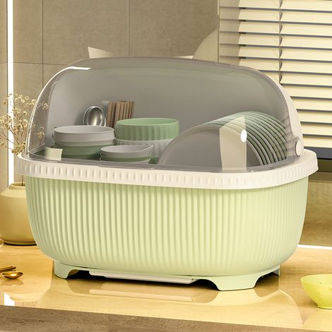 Boîte de rangement pour bols et baguettes, égouttoir à vaisselle, ustensiles de cuisine, boîte de rangement pour assiettes, étagère égouttoir (1/3)
