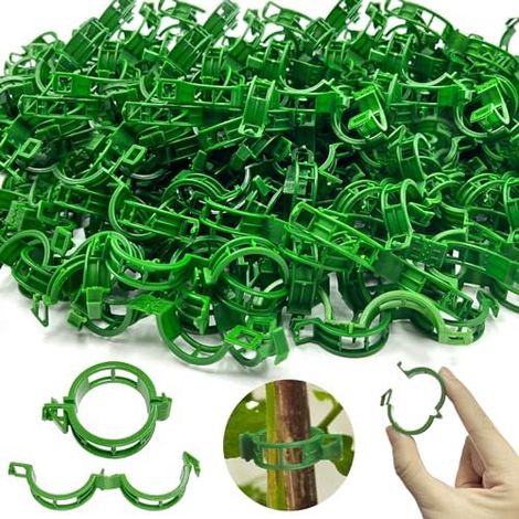 CSPARKV 30x9mm 250 Pieces Tomato Plant ClipsPlant Support Garden ClipsTomato Plant Support Clips ​Plant Support Clips for Tomato Vegetables and Vine Plants (1/4)