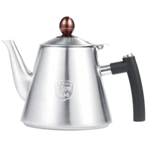 Qiilu cafetière en acier inoxydable 1.2L Acier Inoxydable Cuisinière Théière Thé Cafetière Bouilloire Résistant À La Chaleur (1/4)