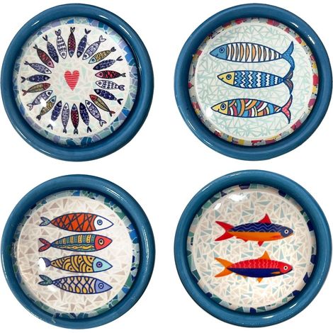 Tappo per vino pesce 4 regali marinaio nautico in ceramica dal design diverso