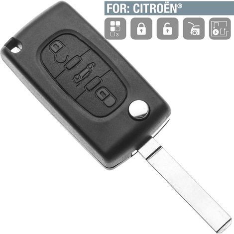 Boitier Plip de rechange 3 Boutons Citroen C3 Picasso, C5, DS3 (1/2)