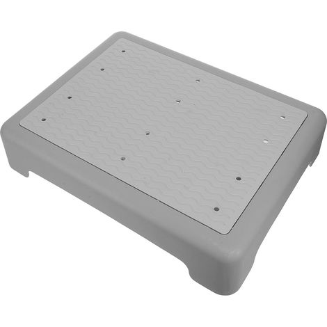 Marchepied Antidérapant Gris Plateforme Large Petit Format 44X34X95 CM Tabouret de Salle de Bain pour Personnes Âgées et Garçon et Filles Rehausseur Stable pour Intérieur et (1/5)
