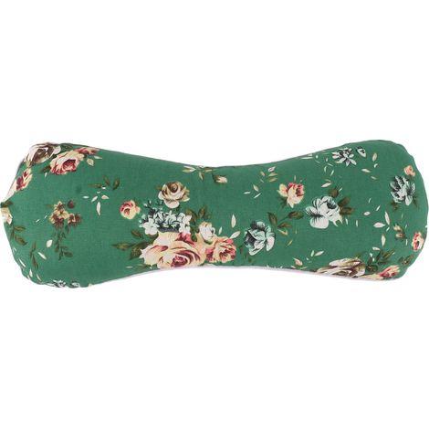 Coussin cervical rempli d'absinthe, avec housse amovible imprimée fleurs vertes, soutien cervical roulé pour la maison (1/5)