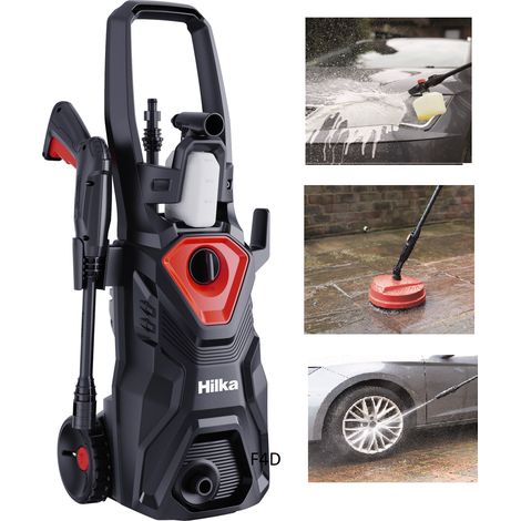 HILKA PRESSURE WASHER JET WASH PATIO CLEANER 1600W FOAM BOTTLE CAR HOME 91051600