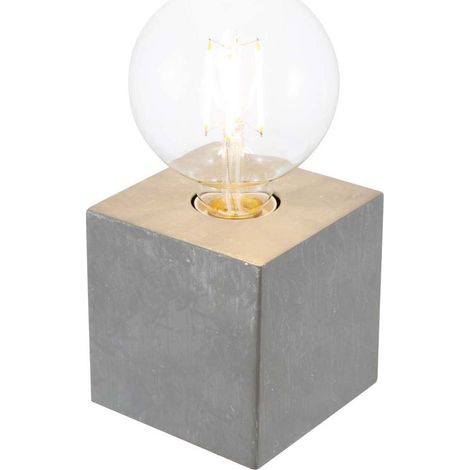 Lampe de table Lampe d'appoint Salon Lampe de lecture Interrupteur Aspect ciment H 10 cm