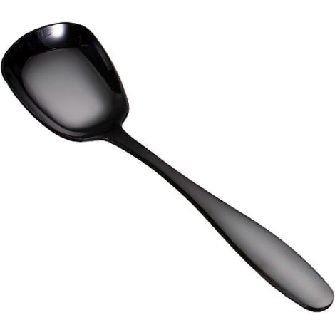 Cuillère de service compatible lave-vaisselle, en acier inoxydable antirouille, grande cuillère de service pour buffet et restaurant, SCRBlack (1/5)