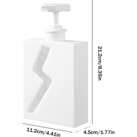 Nachfüllbarer 500-ml-Seifenspender für Badezimmer, für Lotion, Shampoo und Duschgel, weiß – AquaForge (1/5)