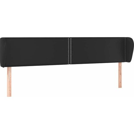 Maison Exclusive - Kopfteil mit Ohren Schwarz 203x23x78/88 cm Kun (1/5)