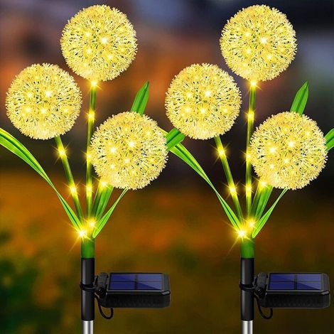 Lampes solaires de jardin à LED avec 2 modes, lampes solaires de jardin colorées et imperméables pour patio, cour, pelouse, allée, mariage et paysage (1/5)