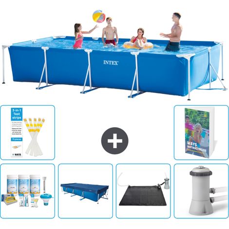 Rechteckiger Frame Pool - 450x220x84 cm - 7-teilig S110
