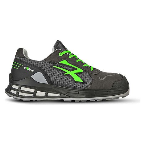 Zapatos de seguridad U-Power Egon S1P SRC ESD - 45 (EU) - Antracite/Verde