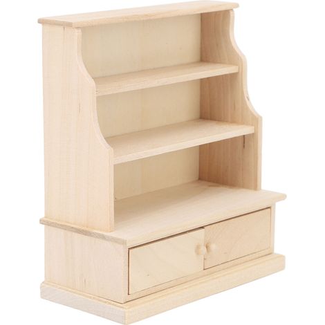 Puppenhaus-Bücherregal im Maßstab 1:12, Miniatur-Holzdekoration, stabiles Bücherregal für Kinderzimmer/Spielzimmer. (1/5)