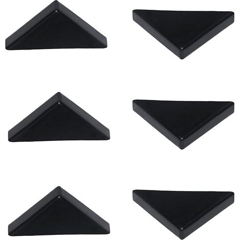 6 mm Protecteurs d'angle Noir pour verre pointu, miroir, carreaux de céramique, couvre-coins à triple forme (1/5)