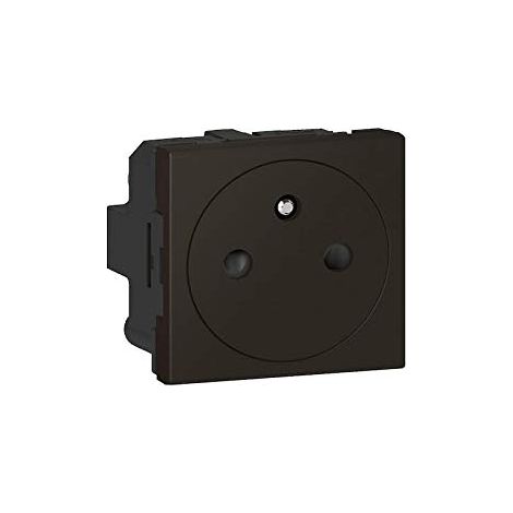 Presa elettrica Legrand Mosaic 2P T 16A nero opaco