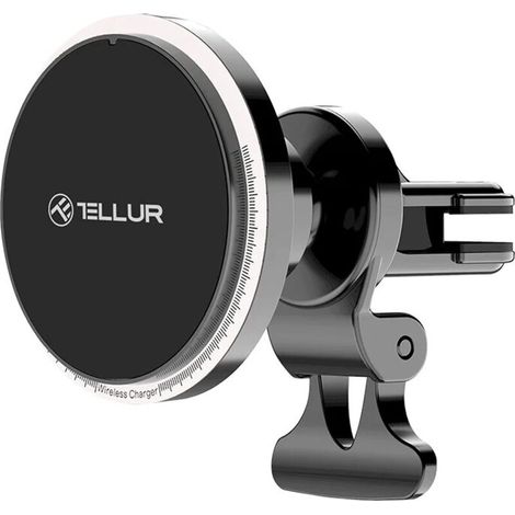 Cargador inalámbrico para coche Tellur, compatible con MagSafe, 15W negro (1/3)