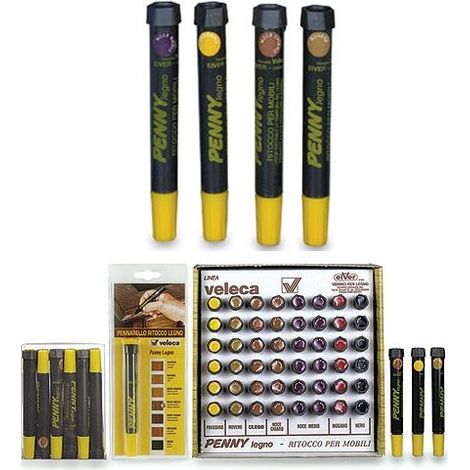Ritocco a Pennarello per Legno Veleca colore Nero per ritocchi, graffi