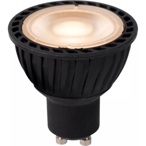 Bombilla con sensor crepuscular, LED GU10 5W de luz cálida, color negro, MR16 Lucide (1/2)