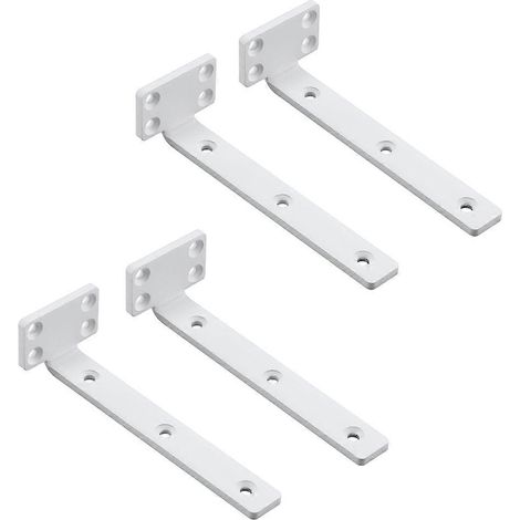 Filiyano-Lot de 4 supports d'étagère flottants 15 cm (6 pouces), supports d'étagère robustes de qualité industrielle, supports en L, supports (1/5)