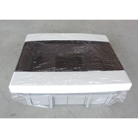 Coffret de distribution encastré 1x8M blanc avec porte fumée sans borniers 210x254x75mm IP40 (1/3)